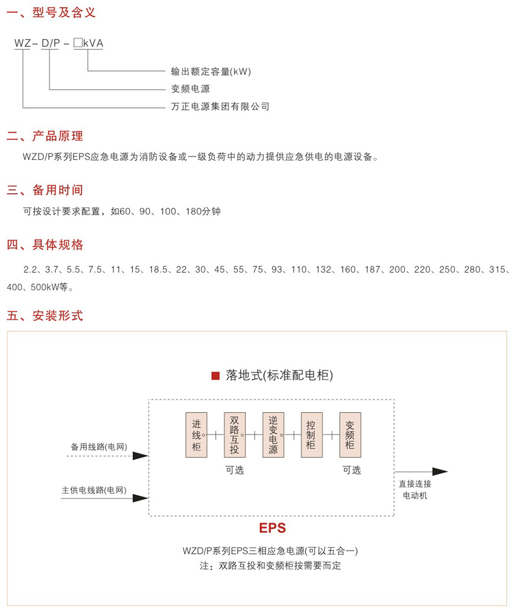 WZD-EPS動力變頻應(yīng)急電源